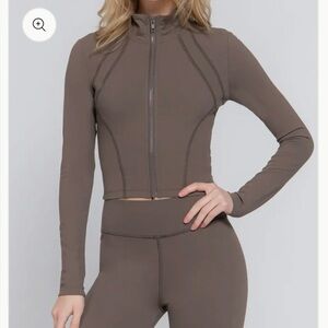 Mock Neck Zip Up Jacket